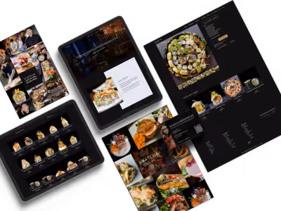 Collage of client marketing and web design work by Dreamers Digital